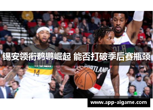 锡安领衔鹈鹕崛起 能否打破季后赛瓶颈